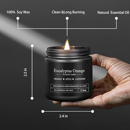 10 Pack Scented Candles Set Gifts for Men, Aromatherapy Candle Set Gift for Dad, Boyfriend, Birthday, Anniversary, Father's Day