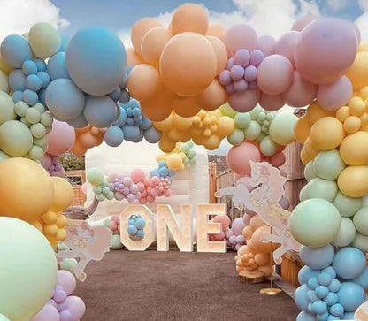 KALOR 12 Inch Pastel Blue Balloons, 50 Pcs Latex Helium Macaron Balloons for Kid's Birthday Party, Baby Shower, Wedding, Graduate Party Decorations