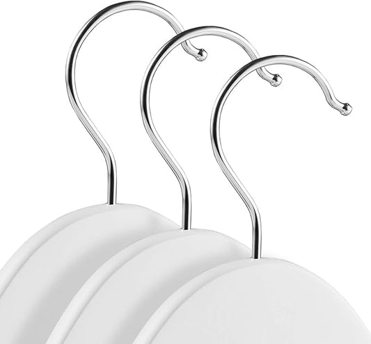 Casafield - 20 White Wooden Suit Hangers - Premium Lotus Wood with Notches & Chrome Swivel Hook for Dress Clothes, Coats, Jackets, Pants, Shirts, Skirts