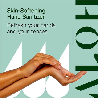 ALŌH Sanitizing Hand Gel 2-pack | Peppermint Eucalyptus + Aloe | 70% Alcohol Hydrating Hand Sanitizer Gel with Essential Oil, for Kids & Adults | 8oz Bottle (Set of 2)