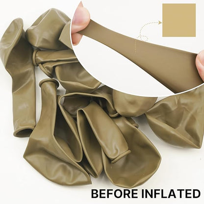 PartyWoo Tan Balloons 50 pcs 12 Inch Light Brown Neutral Boho Coffee Balloons for Wedding Baby Shower Gender Reveal Graduation Safari Woodland Birthday Party Decorations Tan-F19