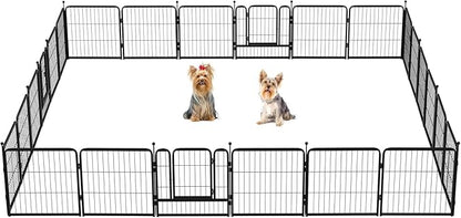 FXW Instant Unleashed Dog Playpen, Portable Pet Fence for Outdoor, RV Trips, and Camping, 24 inch, 24 Panels for Puppy and Small Dogs with RV Step Grid│Patented