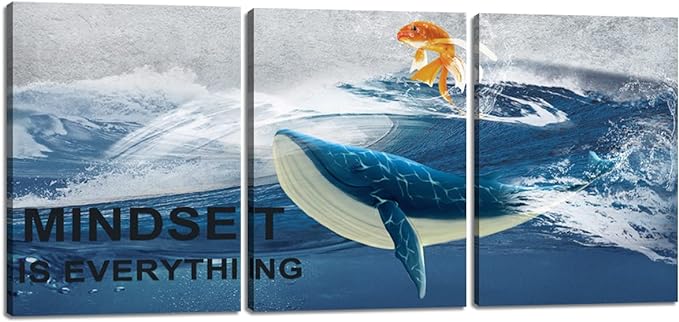 Inspirational Canvas Paintings 3 Panels Motivational Wall Art Inspirational Wall Art Entrepreneur Quotes Artwork Painting Picture for Framed Office Home Decoration Living Room Bedroom 36''W x 16''H