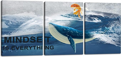 Inspirational Canvas Paintings 3 Panels Motivational Wall Art Inspirational Wall Art Entrepreneur Quotes Artwork Painting Picture for Framed Office Home Decoration Living Room Bedroom 36''W x 16''H