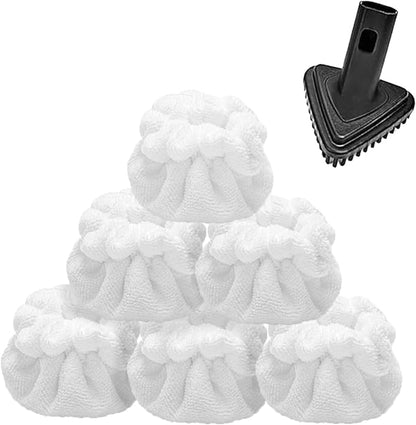 Fit Dupray Triangle Bonnets for Steam Mop Pads - Reusable Microfiber Pads for Cloth，Cortain，Carpet，Floors, Tiles, Grout & Detailed Cleaning，Compatible with Dupray Steam Cleaner McCulloch awasky