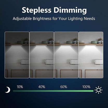 Under Cabinet Lighting, 3 Colors, Motion Sensor Light Indoor, LED Rechargeable Closet Lights Battery Operated, Dimmable Night, Stick-On Magnetic Cabinet Lights for Kitchen Stairs Hallway