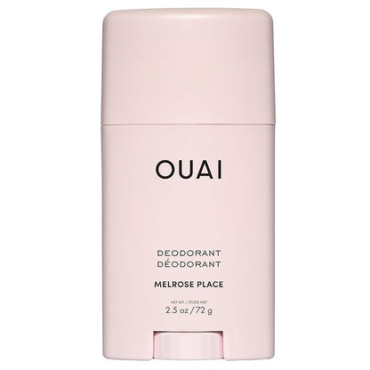 OUAI Aluminum Free Deodorant - Women's Deodorant with 24-Hour Odor Control & Invisible Application - Enriched with Notes of Rose, Berry, Lychee & Pink Peppercorn - Melrose Place (2.5 oz)