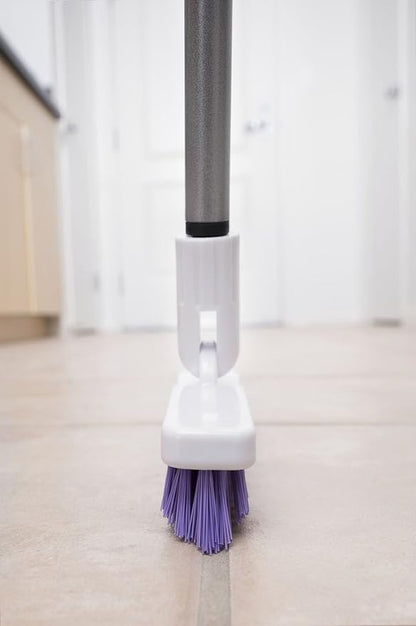 Fuller Brush Tile Grout E-Z Scrubber Complete– 9" V‑Trim Tile & Grout Brush – Deep Grime Cleaning Without Scratching – Perfect for Cleaning Hard to Reach Areas