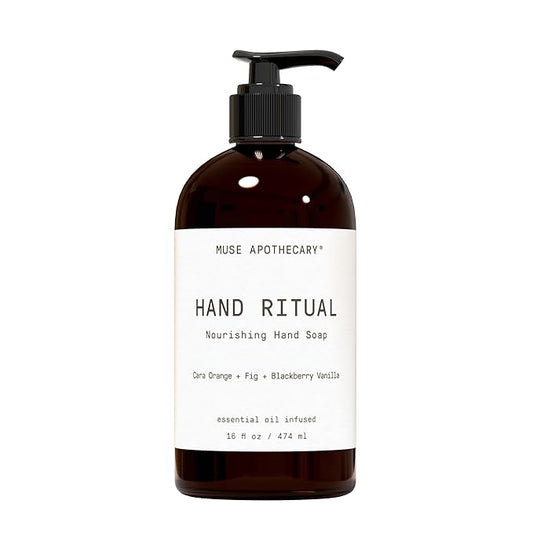 Muse Apothecary Hand Ritual - Aromatic and Nourishing Hand Soap, Infused with Aromatherapy Essential Oils - USDA Certified Biobased - 16 oz, Cara Orange + Fig + Blackberry Vanilla