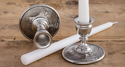 DANFORTH – Coastal Candlestick Holder (Single) – Handcrafted Pewter Candle Holder – 3 ½” – Made in USA