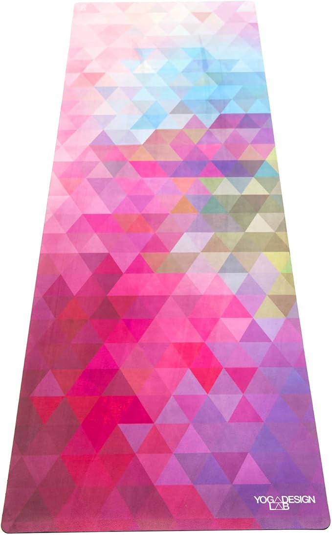 YOGA DESIGN LAB | The Combo Yoga Mat | Eco Luxury | Ideal for Hot Yoga, Power, Bikram, Ashtanga, Sweat | Studio Quality | Includes Carrying Strap!
