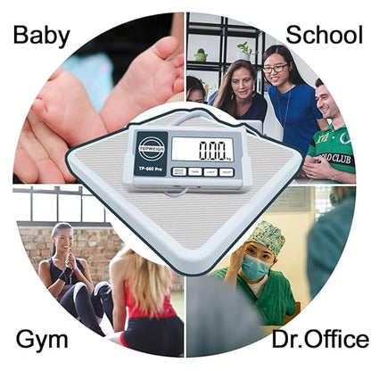 Medical Scale With Portable Carrying Bag, Larger Remote Display, 660lbs / 0.02lb, Floor Physician Scale, Longer Coiled Cord, Heavy Duty Digital for Body Weight, Measure in kg/oz/lb