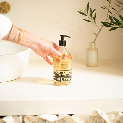 Panier des Sens - Liquid Hand Soap Limited Edition - Hand Wash with Olive Oil - French Marseille Moisturizing Hand Soap - Refillable Kitchen & Bathroom Hand Soap - 98% Natural - Glass Bottle 16.6 Floz