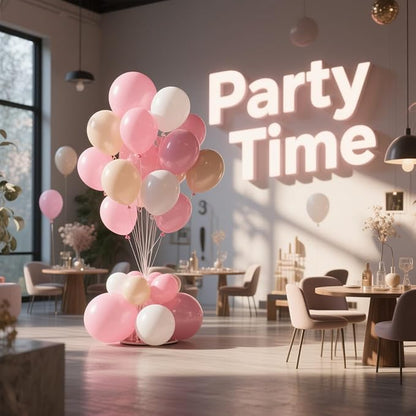 Pink Balloons 100 Pack, 12 Inch Latex Helium Pink Balloons Garland for Elegant Birthday Wedding Baby Shower Graduation Arch Party Decorations