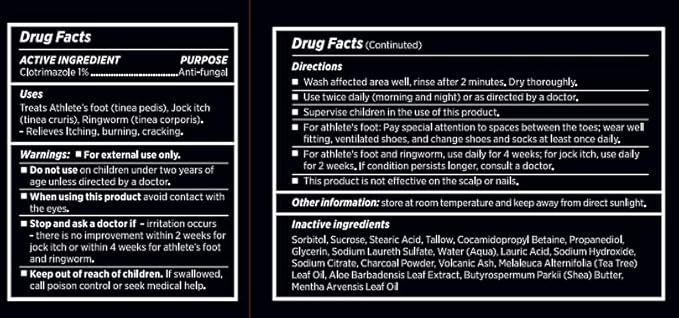 Roycederm Antifungal Soap for Active Skin – Medicated Bar for Athlete’s Foot, Jock Itch, Ringworm with Tea Tree Oil, Charcoal & Volcanic Ash