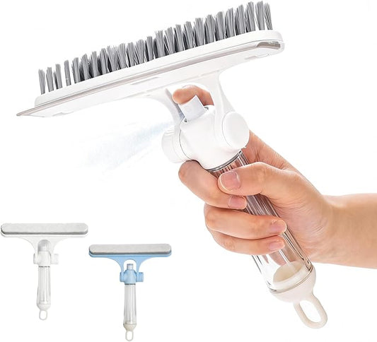 8.27" Wide Spray Squeegee, All-Purpose Shower Squeegee with Sprayer for Glass Doors, Squeegee for Shower Glass with Hook, Window Squeegee with Sprayer for Home (White)