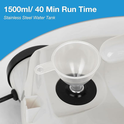 Rollibot Multipurpose Steam Cleaner with 18 Accessiores, Portable Steamer for Floor, Carpet, Kitchen, Bath Room, Tile & Window, Couch, Car Chemical-Free Cleaning and Wallpaper Removal, White