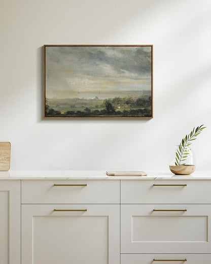 InSimSea Framed Canvas Wall Art, Vintage Decor, Modern Farmhouse, Cottagecore Bedroom Kitchen Bathroom Decor, Large Wall Prints, 20"x30"