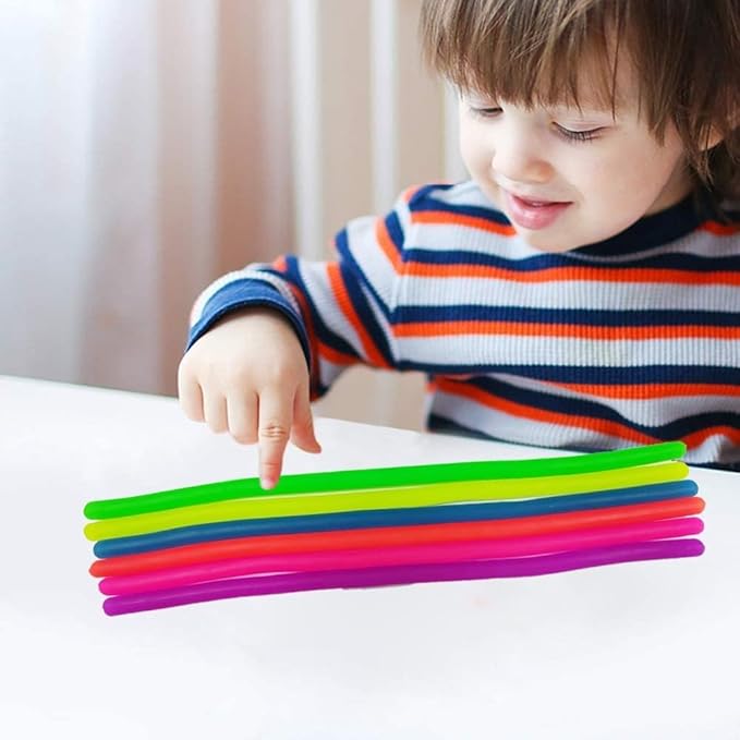 168Pcs Colorful Monkey Noodles Toys Squeeze Release Anxiety for Kids and Adult as Party Bag Fillers Party Favors Birthday Gifts for Kids and Classroom Rewards