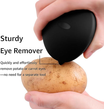 Professional Veggie Brush – Heavy Duty Root & Leafy Vegetable Cleaner , Dual-Action Potato Scrubber & Fruit and Vegetable Brush , Your Home Essentials (Black 2-Pack)