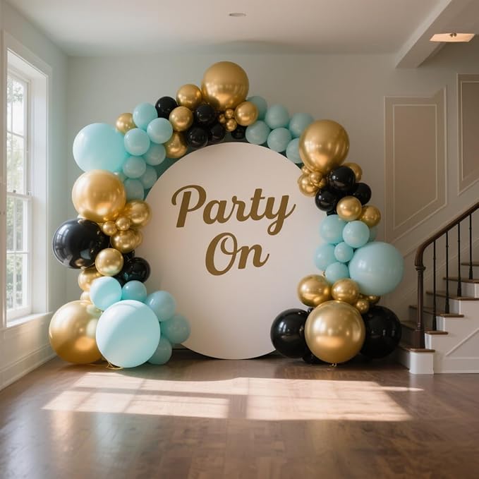 Metallic Gold Balloons 100 Pack, 12 Inch Chrome Latex Helium Garland for Elegant Birthday Wedding Baby Shower Arch Party Decorations