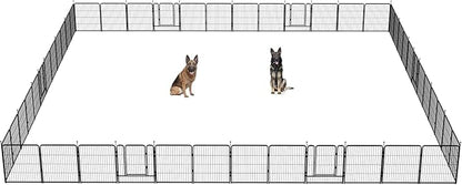 FXW Instant Unleashed Dog Playpen, Portable Pet Fence for Outdoor, RV Trips, and Camping, 32 inch, 48 Panels for Small and Medium Dogs with RV Step Grid│Patented