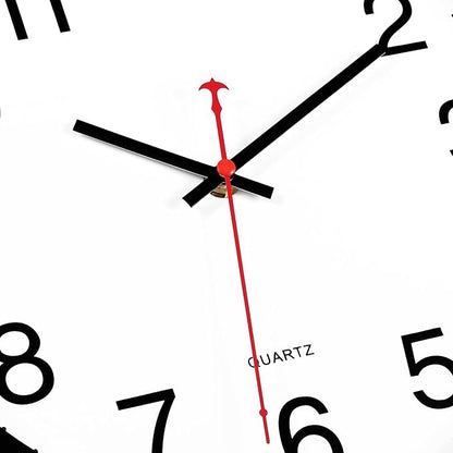 Foxtop 14 Inch Wall Clock Modern Silent Non-Ticking Quartz Battery Operated Round Analog Classic Black Wall Clock for Classroom School Office Living Room Bedroom Home