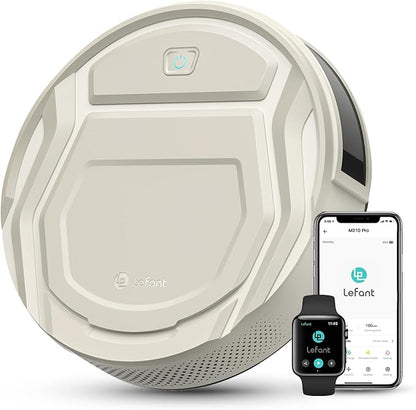 Lefant M210 Pro Robot Vacuum, Strong 2200Pa Suction, 120 Min Runtime, Super Slim Thin, Low Noise, Self-Charging, Wi-Fi/App/Alexa Control, Ideal for Pet Hair & Hard Floors