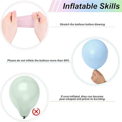 60 PCS Pastel Balloons, 12 Inch Macaron Latex Balloon Pastel Multicolor Party Balloons Assorted Color Rainbow Helium Balloon for Girl Birthday Wedding Anniversary Baby Shower Party Decorations