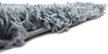 Unique Loom Solid Shag Collection Area Rug (8' Square, Light Slate Blue)