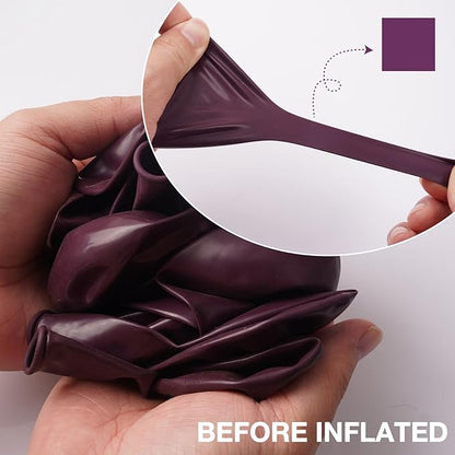 PartyWoo Dark Purple Balloons 50 pcs 12 Inch Dark Magenta Plum Latex Helium Balloons for Graduation Baby Shower Gender Reveal Wedding Butterfly Halloween Birthday Party Decorations Purple-F13