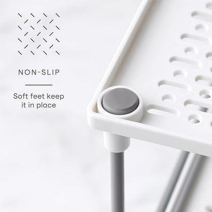 YouCopia UpSpace Cabinet Box Organizer, Adjustable Kitchen Pantry Shelf for Plastic Wrap and Foil Storage, Small Classic Edition