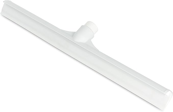 SPARTA 3656702 Plastic Floor Squeegee, Shower Squeegee, Heavy Duty Squeegee With Rubber Blade For Windows, Glass, Shower Doors, Floors, Windshields, 20 Inches, White, (Pack of 6)