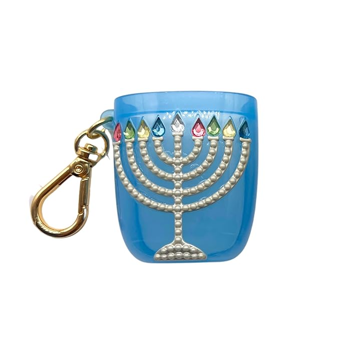 Bath & Body Works Hanukkah Blingy Menorah Themed Pocketbac Holder with Warm Vanilla Sugar Hand Gel 2-piece bundle