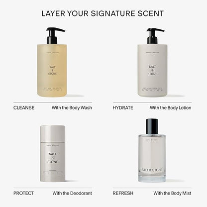 Salt & Stone Body Wash with Antioxidants for Deep Moisture | For Women & Men, Sulfate, Paraben, & Dye Free, Leaving Skin Soft and Hydrated | Santal & Vetiver 32 fl oz