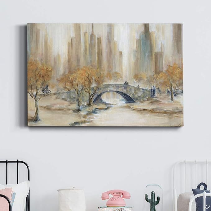Wexford Home Decor Landscape Canvas Wall Art Abstract Floral Painting Modern Pictures Artwork Decoration for Living Room Kitchen Bathroom Office, Ready to Hang, central park, 32x48