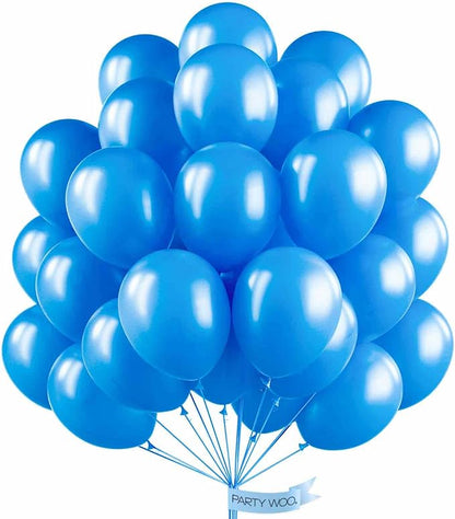 PartyWoo Pearl Blue Balloons 50 pcs 12 Inch Sky Blue Latex Helium Balloons for Graduation Wedding Baby Shower Gender Reveal Under the Sea Anniversary Birthday Party Decorations Blue-Z23