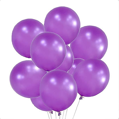 GaesQae Purple Balloons, 100pcs Pearl Purple, 12Inch, Thicker & Stronger, Anti-Sticking Surface, Halloween, Unisex Children & Adults