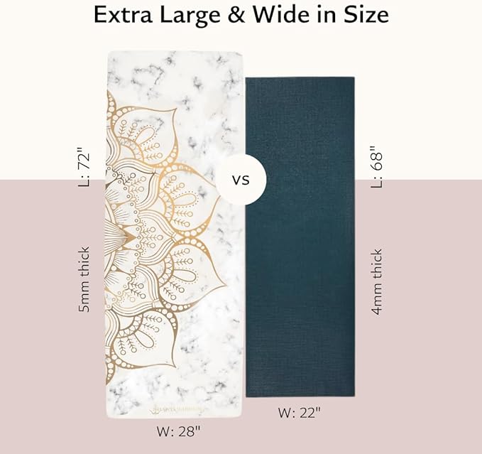 Shanti PU Yoga mat - Artist Designed, Premium eco friendly mats, Non Slip, Non Toxic, Great for Regular & Hot Yoga, Pilates and Work out (72 inch x 28 inch x 5mm Thick)k out (72 inch x 28 inch x 5mm Thick)