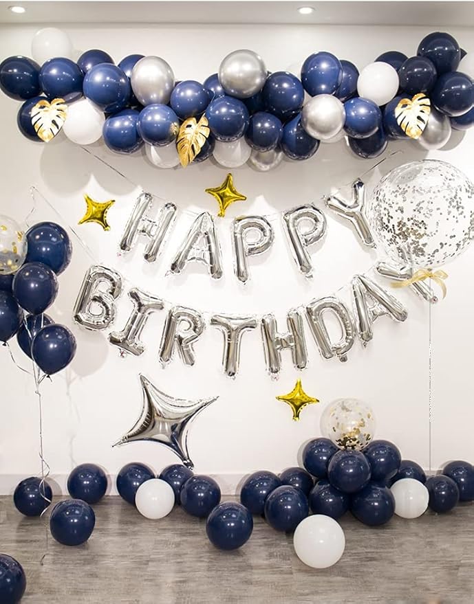 Navy Blue Balloons - 100pcs Dark Blue Balloons for New Year, Wedding, Birthday, Christmas, Baby Shower & Party Decoration