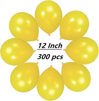 300 pack Yellow Balloons 12 Inch Yellow Latex Balloon Bulk for Party Supplies and Decorations