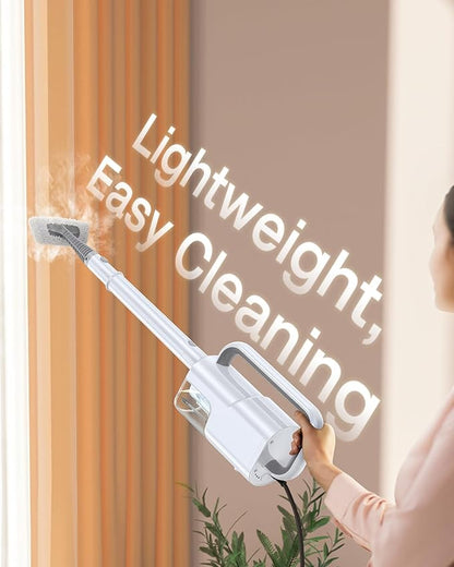 LABIGO 10-in-1 Steam Mop with Detachable Handheld Steamer, 350ml Tank, 10s Heat-Up, 248°F Steam Cleaner, 2-Level Control and Swivel Head for Floor, Carpet, Tile - Lightweight and Multi-Surface