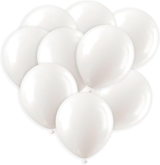 White Balloons 50 Pack, 12 Inch White Latex Balloons For Birthdays, Weddings, Baby Showers, Holidays