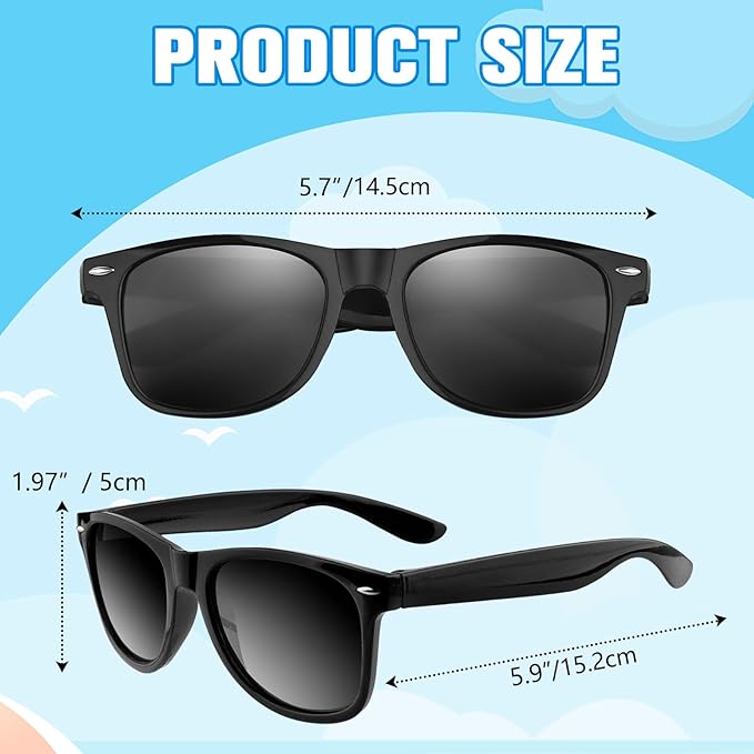 ASTARON 12 Pack Party Sunglasses Bulk Neon Party Favors for Beach Wedding Party Pool Party Supplies