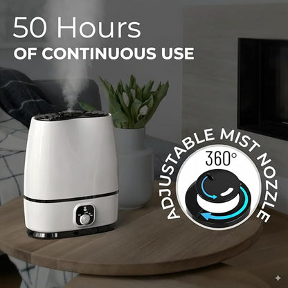 Everlasting Comfort 6L Humidifier Large Room, High Mist Output 50+ HR Runtime Ultrasonic Humidifiers for Bedroom, Easy to Use & Clean for Home, Baby Humidifier, Plants, Congestion, Indoor