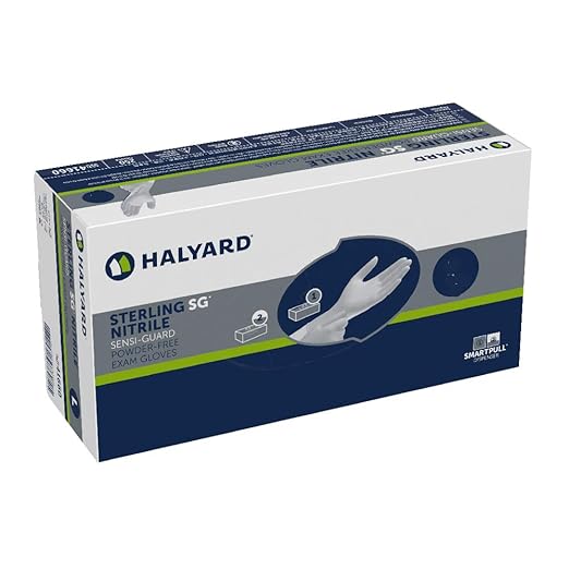 HALYARD Sterling SG Nitrile Powder-Free Exam Gloves, 3.7 mil, 9.5", Gray, X-Large, 41662 (Case of 2300)