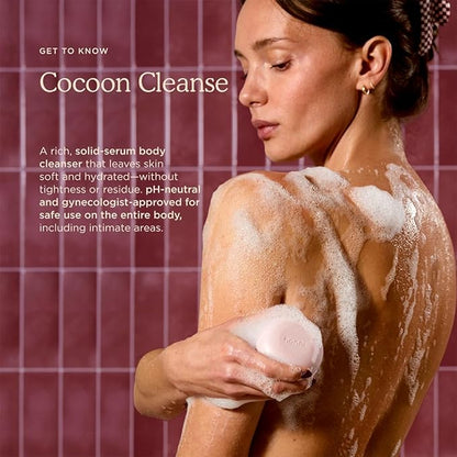 HANNI Cocoon Cleanse Serum with Shea Butter, Soap-Free Body Wash, Hydrating Cleanser with Eucalyptus, 3.7 oz (4 Pack)