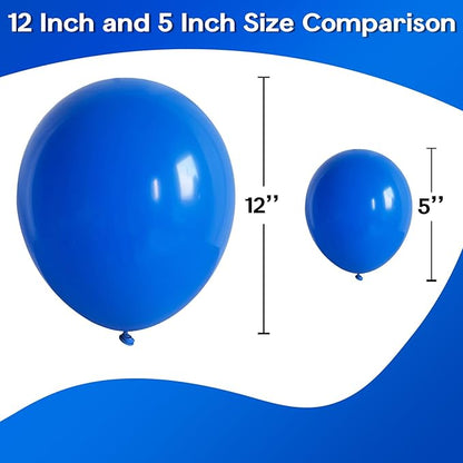60Pcs Dark Blue & Royal Blue Mini Matte Helium Balloons - 5'' Small, Perfect for Birthday, Baby Shower, Gender Reveal & Graduation Parties