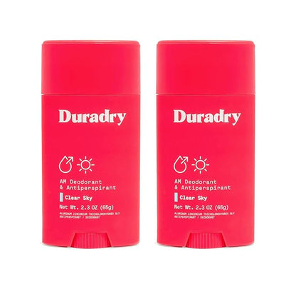 Clinical-Strength Antiperspirant Deodorant for Women and Men - Clean formula with Natural Ingredients, Odor, and Excessive Sweat protection for Armpits - Clear Sky, 2.3 Oz (Pack of 2)