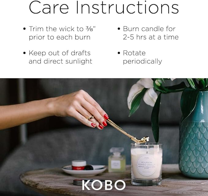 KOBO Golden Hour Scented Candle (15 oz) | 100% Pure Soy Wax Candles | Jar Candle Hand-Poured in USA | All Natural, Long Lasting 100 Hour Burning Candles | Scented Candles for Home